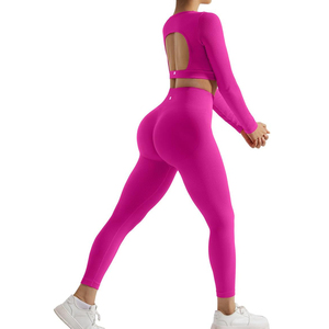 ชุดโยคะไซส์ใหญ่สำหรับผู้หญิงขายส่งปี 2026 ระบายอากาศได้ดี น้ำหนักเบา ผลิตจากผ้าสแปนเด็กซ์/ไนลอน สีพื้น โลโก้ OEM ที่เอว ด้านหน้า ชุดออกกำลังกายที่ยั่งยืน - Product Image 1