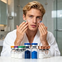 Poudre bleue de peptide de cuivre GHK Cu de haute pureté 99% WV |   Matières premières pour soins de la peau et cosmétiques (CAS 89030955)