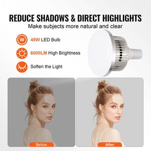 Kit di illuminazione LED bicolore 45W 3000K/6500K con softbox, treppiede e 3 effetti - Product Image 2