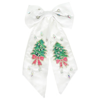 Vente en gros de nœuds à cheveux tendance pour filles, pinces à cheveux en tissu perlé personnalisées, accessoires de mode multicolores, approvisionnement en vrac