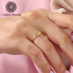 Bague Fleur Minimaliste Classique en Moissanite Plaqué Or Charm Jewells, Unisexe, pour Usage Quotidien - Product Image 6