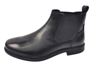 Botas Chelsea de Altura al Tobillo con Punta Redonda, Estilo Slip-On, Parte Superior de Cuero Genuino, Suela de Goma Antideslizante, Entresuela de EVA, Forro de Microfibra - Product Image 3