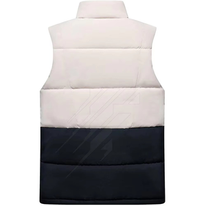Logo <b>Men's</b> High Quality Winter Casual Canvas Bubble Puffer <b>Vest</b> Solid Sleeveless Plus Thickened Waterproof Warm Outerwear - Product Image 1