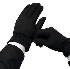 Gants de travail en coton noir de haute qualité pour cérémonies et rituels, conformes aux normes de sécurité du travail - Product Image 3