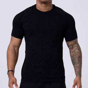 T-shirt court en toile pour homme, col rond, coupe classique, polyester/coton de haute qualité, design personnalisé OEM, respirant, séchage rapide, décontracté, été - Product Image 4