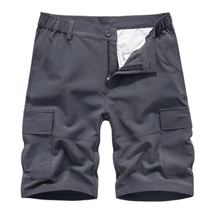 Shorts cargo personnalisés de style streetwear respirants à taille élastique en coton pour hommes grande taille été - Product Image 5