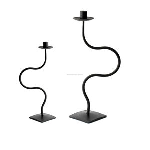 Candélabres en métal à 5 bras finition mate revêtus de poudre bougeoir décoratif pour les fêtes de mariage à des fins décoratives - Product Image 3