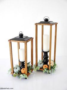 Portavelas Rústico de Madera con Paneles de Vidrio y Tapa de Metal, Diseño Personalizado para Decoración del Hogar en Navidad y San Valentín - Product Image 5