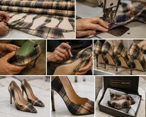 Chaussures à talons hauts de luxe pour femmes, style escocais à carreaux, de haute qualité, pour mariage, OEM - Product Image 6