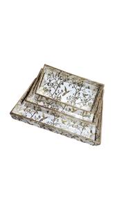 Plateau en émail avec imprimé vintage, plateau de service en émail pour la restauration, plateau décoratif en émail pour la cuisine, plateau en émail pour une utilisation en extérieur - Product Image 3