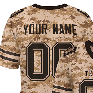 Maillot de football américain à manches courtes tendance pour adultes, respirant et idéal pour l'été, avec impression par sublimation - Product Image 3
