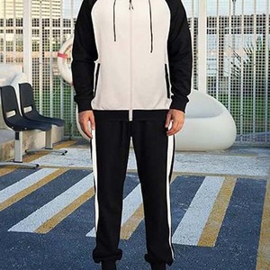 Wholesale Mens Tracksuit 100% Cotton Eco-Friendly Crewneck <b>Sweatshirt</b> Drawstring Closure Relaxed Pants Custom Logo Clothing Set - Product Image 3