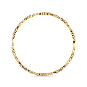 AJRETAIL Brazalete de Diamantes Naturales Floral Harmony de 0.86ct para Mujer, Talla 2.25, Oro Amarillo de 14kt, Color HI, Claridad VS-SI, Certificado - Product Image 5