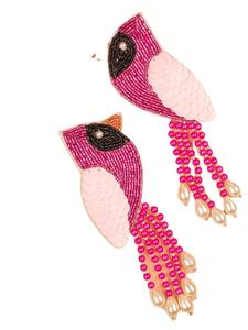 Pendientes de cuentas hechos a mano a la moda, joyería colorida para mujeres y niñas a precio económico. - Product Image 2