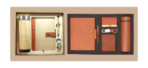 Set de Regalo Liviya de Lujo: Cuaderno de Cuero PU con Grabado Personalizado, Bolígrafo y Botella de Agua en Caja de Presentación - Product Image 5