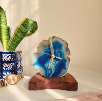 Montre en agate naturelle de meilleure qualité, style d'amour, polie pour le bureau, cadeau parfait pour votre partenaire, artisanat naturel en gros