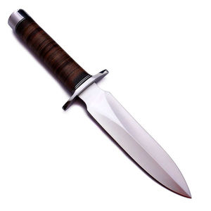 Cuchillo de hoja fija de doble filo de gran venta con mango de cuero apilado y ranura central, de calidad económica con servicio OEM - Product Image 6