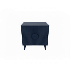 Table basse moderne et durable pour salon, 2 tiroirs, bois d'hévéa, MDF, placage de chêne, poignée en bois, meubles de maison - Product Image 1