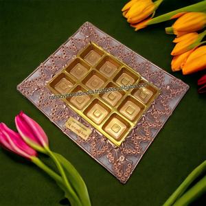 Vente en gros de dernier design Plateau en métal Plateau de service luxueux au chocolat et aux sucreries Parfait pour les fêtes, les vacances et plus encore - Product Image 6