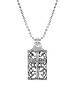 Collana 22 "con scritta in peltro a croce quadrata | 2028 - Product Image 1