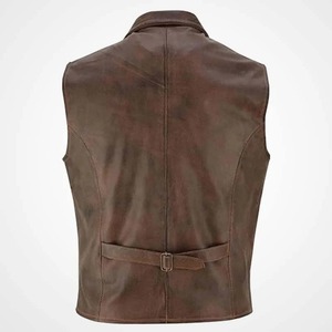 Gilet de moto en cuir de vache véritable pour homme - Product Image 2