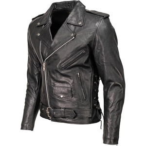 Chaqueta de Motocicleta de Cuero Premium SAMROZ SPORTS Unisex Clásica con Cordones Laterales, Color Personalizado, para Invierno, con Protección CE - Product Image 3