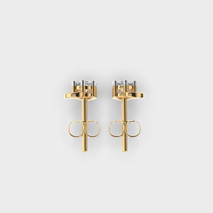 IGI Certified Lab Grown Diamond Heart Shape Stud Earrings 14K Yellow / White / Rose Gold Minimalist Solitaire Love Earrings - Product Image 2