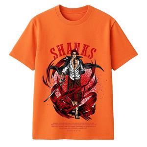 Camiseta Naranja de Punto Regular con Estampado (Estampado Gráfico) Casual / Streetwear / Playa 95% algodón + 5% elastano - Product Image 1