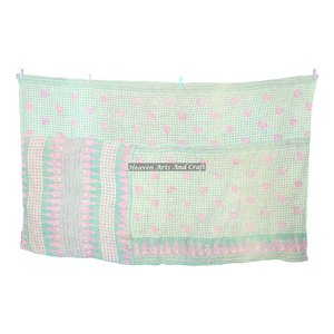 Vintage Kantha <b>Quilts</b> Handmade Sari <b>Quilt</b> Bengali Gudari Indian Reversible Hand Stitched Heavy <b>Throw</b> Old Sari Blanket Patch Work - Product Image 6