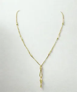 Elegante Collar Largo Chapado en Oro Dokiyu con Detalles Minimalistas de Cuentas y Diseño de Colgante para Uso Diario Femenino - Product Image 2