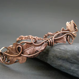 Handmade Boho Modern Traditional Antique Copper Unisex Unique <b>Adjustable</b> Vine Design <b>Bracelet</b> - Product Image 1