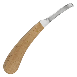 Couteau à sabots vétérinaire professionnel de haute qualité, lame en acier inoxydable, manche en bois, durable, utilisation manuelle, écologique, pour le bétail - Product Image 2