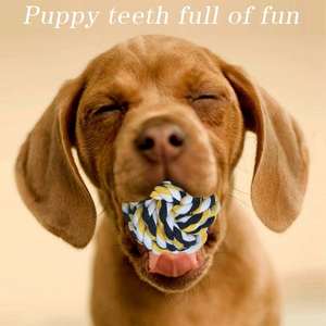 Juguete de Cuerda de Algodón con Nudos para Perros de Todas las Razas, para Masticar y Dentición, Varios Colores Disponibles, Precios de Fábrica al por Mayor - Product Image 5