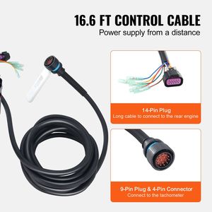 Centralina di controllo marina Mercury PT 4 tempi 881170A13, telecomando fuoribordo a montaggio laterale per imbarcazioni marina 4 tempi - Product Image 6