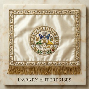 Écharpe maçonnique en velours noir brodée à la main avec fil d'or, ornée de franges dorées, pour cérémonies fraternelles et temples, personnalisable - Product Image 4