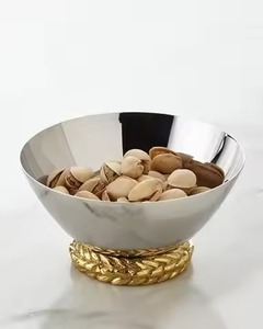 Party Use Metal Dry Fruit Bowl Snack Dish Decorative Serving Bowl Tableware Gift Item - Product Image 6