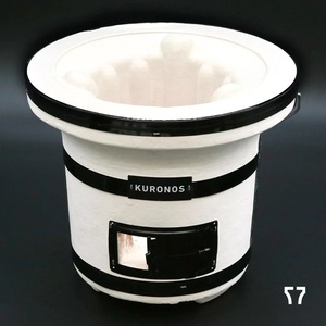 Parrilla de carbón japonesa KURONOS Shichirin blanca –Mutant- Tamaño 8.5, Tierra de diatomeas Noto premium - Product Image 1