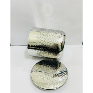 Wholesale Luxury Stainless Steel <b>Candle</b> Jars With Laser Engraved Floral Design Empty Metal Soy <b>Wax</b> <b>Candle</b> Containers For Home - Product Image 5