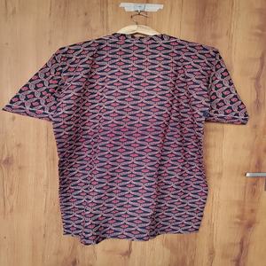 Nuevo Kimono de Algodón Azul Talla Grande, Ropa de Estar por Casa con Estampado Floral Hecho a Mano, Disponible a Precio de Mayoreo - Product Image 4