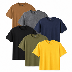 T-shirt unisexe décontracté en coton 100% de haute qualité 230 g/m² à col rond pour homme, streetwear quotidien, motif lettres personnalisé sur le devant, manches courtes - Product Image 4