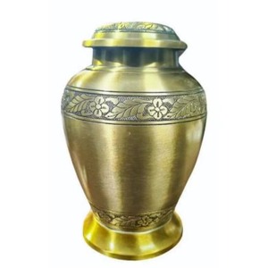 Factory Direct Metal Golden Polished Cremation <b>Urn</b> Adult Ashes <b>Large</b> Capacity Custom Design - Product Image 1