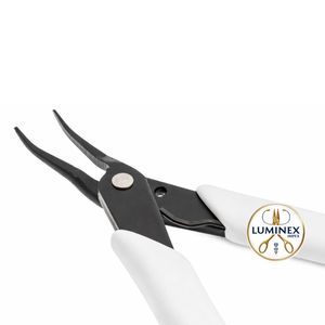 Xuron 450BN <b>Angled</b> Nose Pliers Stainless Steel White Handle Fine Precision Jewelry Electronics OEM Factory CE ISO - Product Image 3