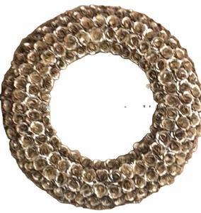 Espejo de pared con diseño de flores de Metal, arte de pared dorado para sala de estar, decoración del hogar, arte de pared, gran oferta - Product Image 1