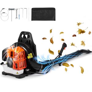 Soplador de Hojas de Mochila de 52CC y 2 Tiempos con Tanque de Combustible de 1.37L, Volumen de Aire de 480CFM y Velocidad de 175MPH para Cuidado del Césped - Product Image 1