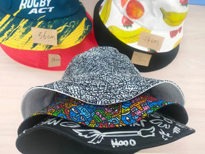 Chapeau Bob Rose à Motif Floqué Visage et Cornes pour Enfants Unisexe Printemps-Été Tenue Décontractée - Product Image 6