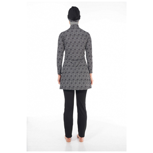 Latest Fashionable Islamic Woman Print Muslim Swimsuit High Quality Solid Color Muslim Swim Suit For Women Islamic Burkinis Wear - Product Image 4