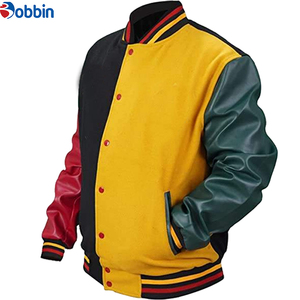 Chaqueta Varsity de Invierno para Hombre, Lana/Poliéster, Ecológica, Tallas Grandes, Transpirable, Corte Ajustado, Detalles Bordados en Relieve, Personalizable - Product Image 2