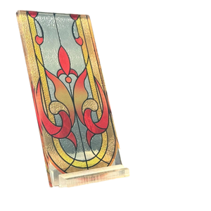 Film en vinyle multicolore pour vitrail, motif mosaïque