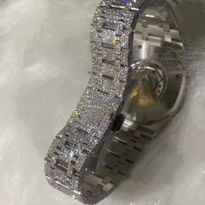 Men Moissanite Diamond Quartz Watch Full Iced Out Bling Hip Hop Fashion Luxury Wrist Watch Designer - Product Image 2