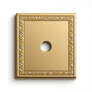 Premium Decorative <b>Matte</b> <b>Black</b> Brass Backplate Built For <b>Door</b> <b>Knobs</b> Handles And Stylish Interior Spaces - Product Image 1